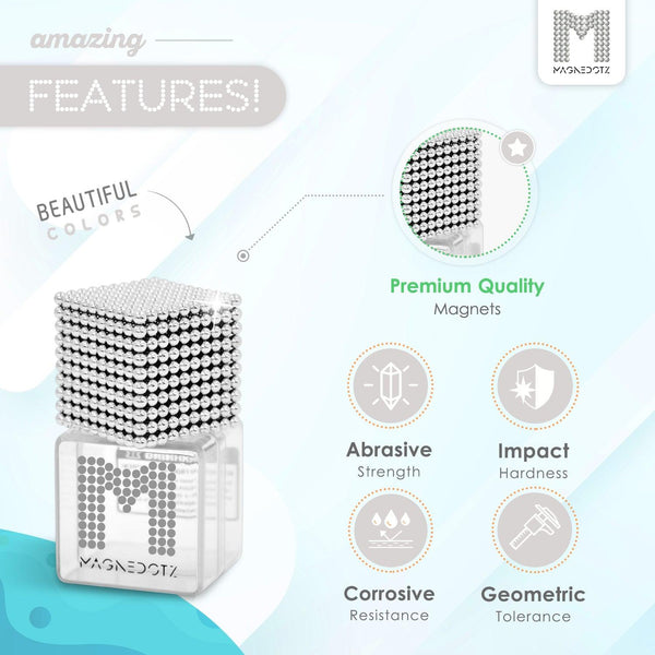 2.5MM Silver MagneDotZ 1000 pcs