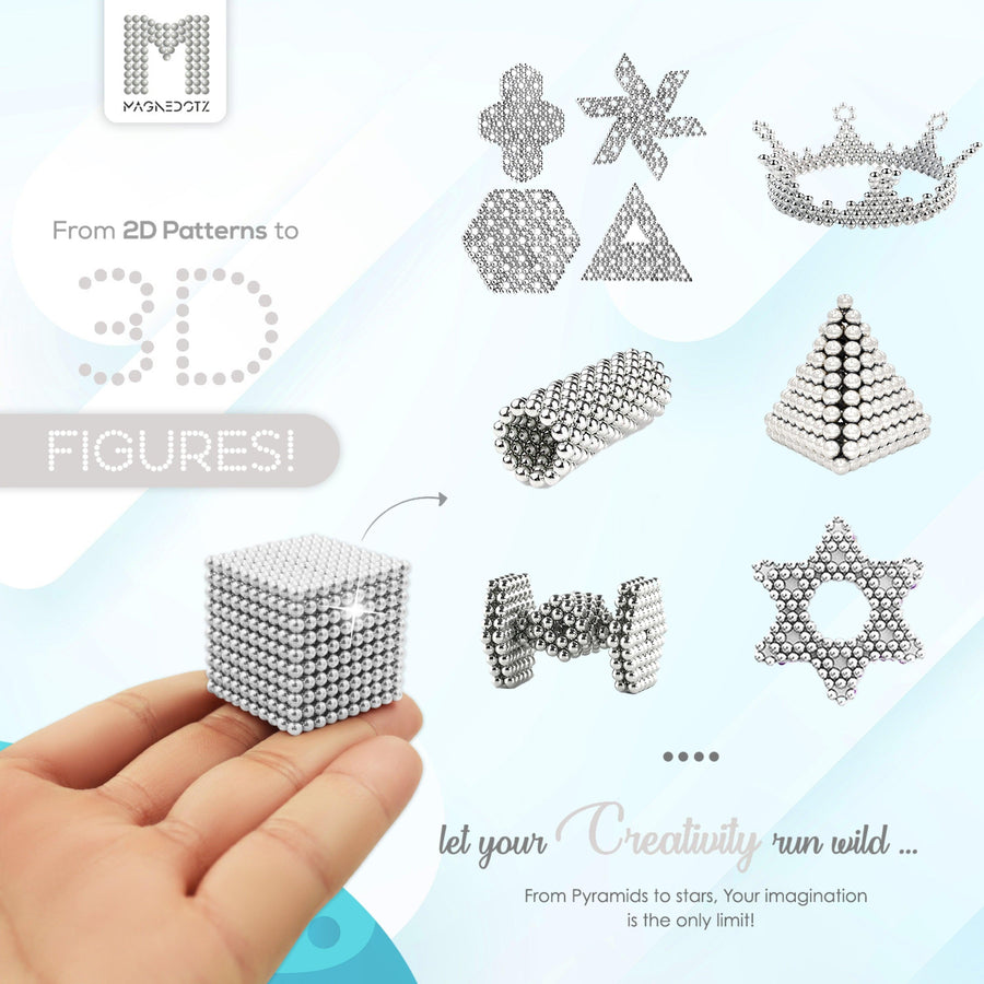 2.5MM Silver MagneDotZ 1000 pcs