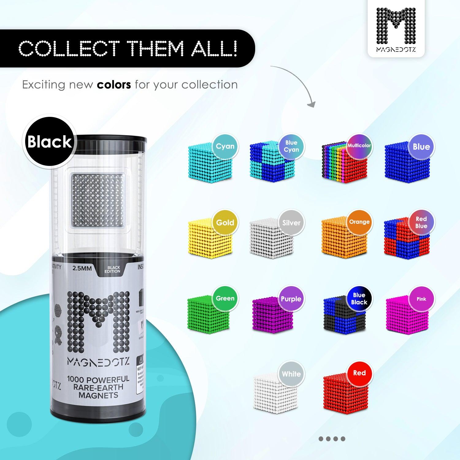 2.5MM Black MagneDotZ 1000 pcs