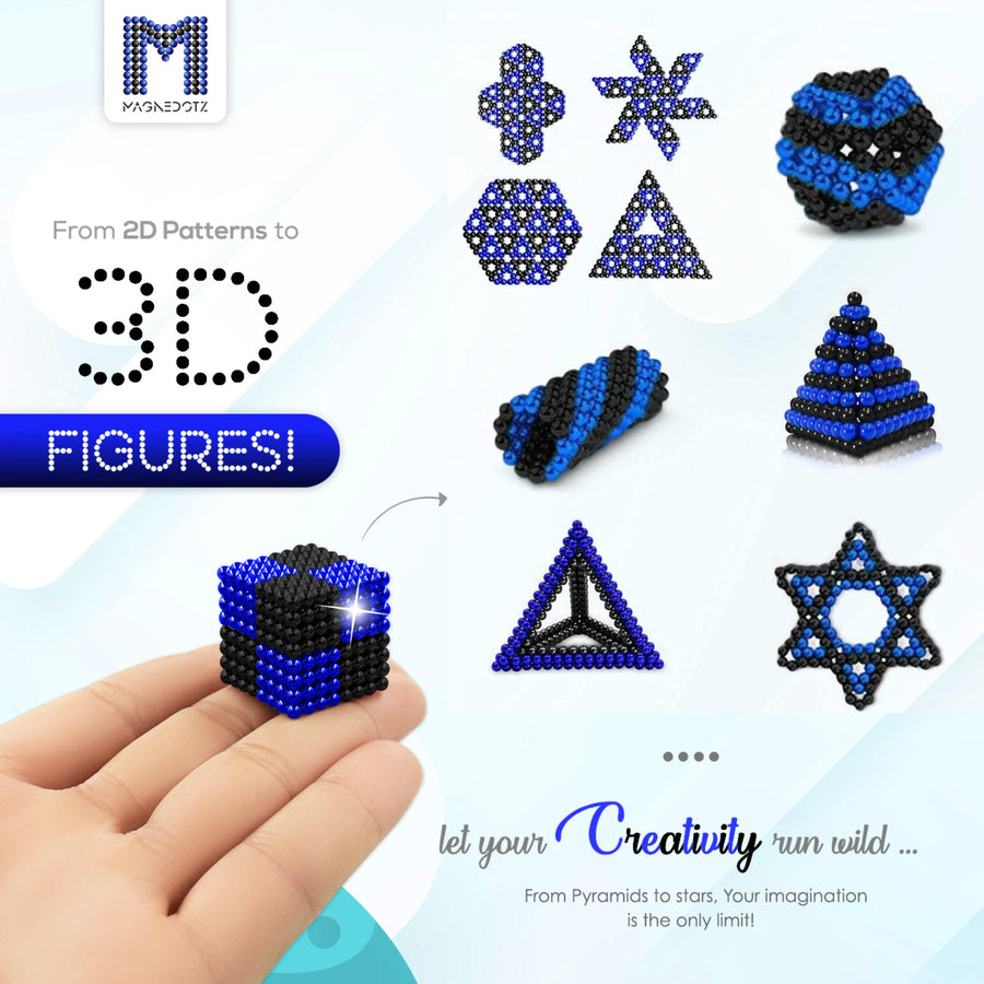 2.5 MM Blue & Black MagneDotZ 512pcs