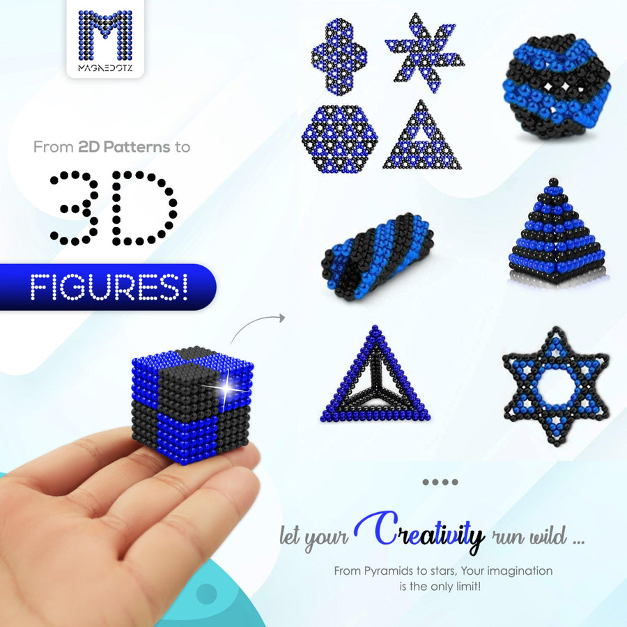 2.5MM Blue & Black MagneDotZ 1000 pcs