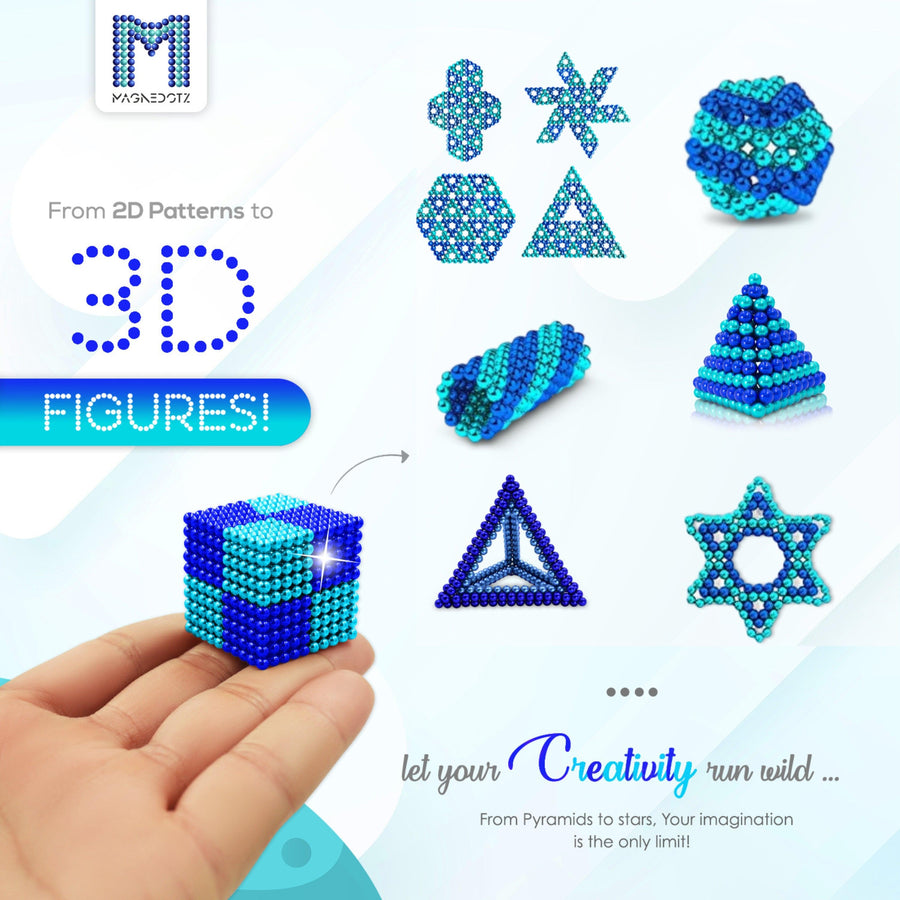 2.5MM Blue & Cyan MagneDotZ 1000 pcs