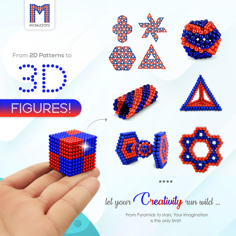 2.5MM Blue & Red MagneDotZ 1000 pcs