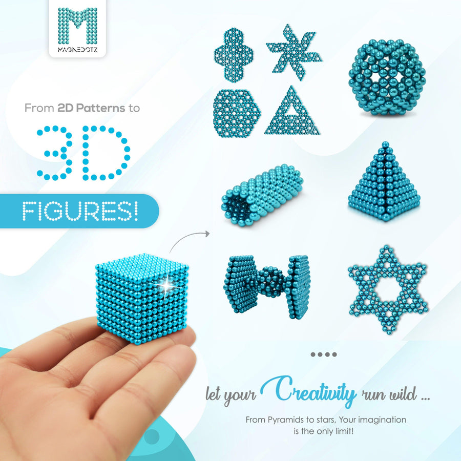 2.5MM Cyan MagneDotZ 1000 pcs