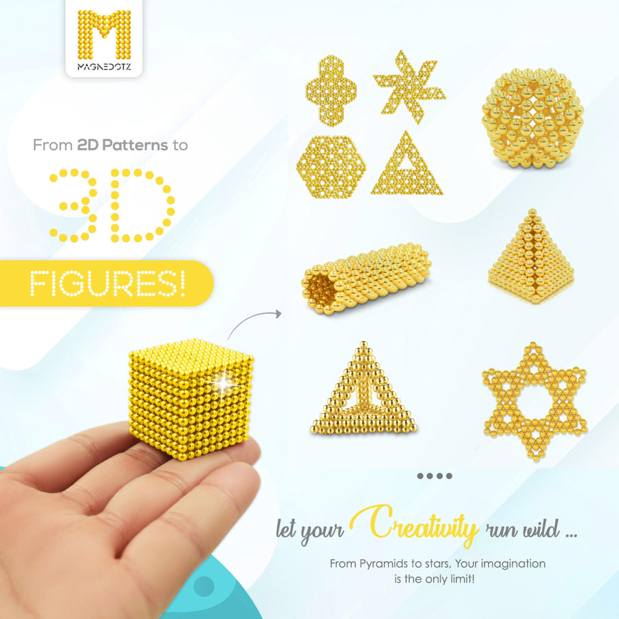 2.5MM Gold MagneDotZ 1000 pcs