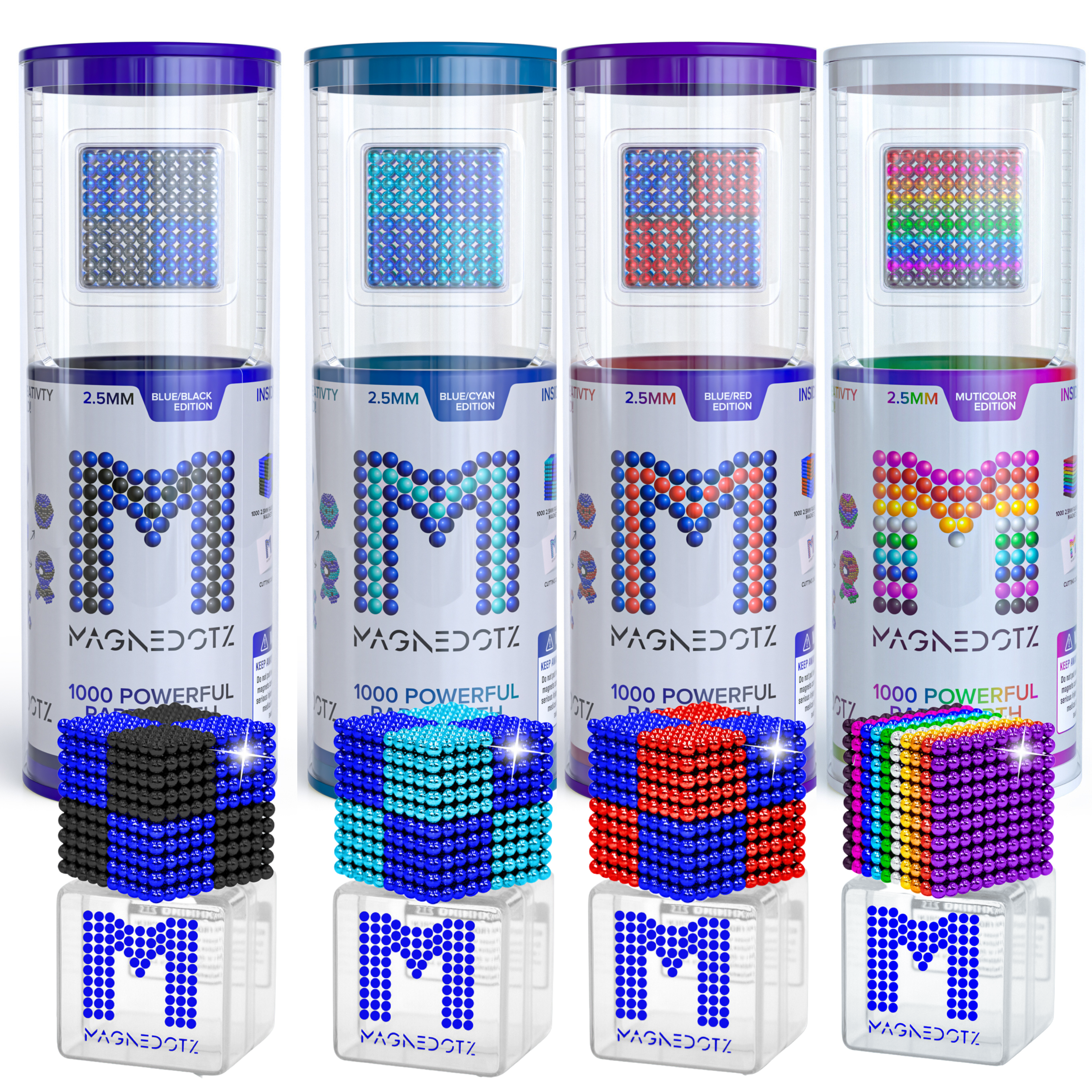 2.5MM MagneDotZ Variety Bundle – 4 Pack (1000 pcs each)