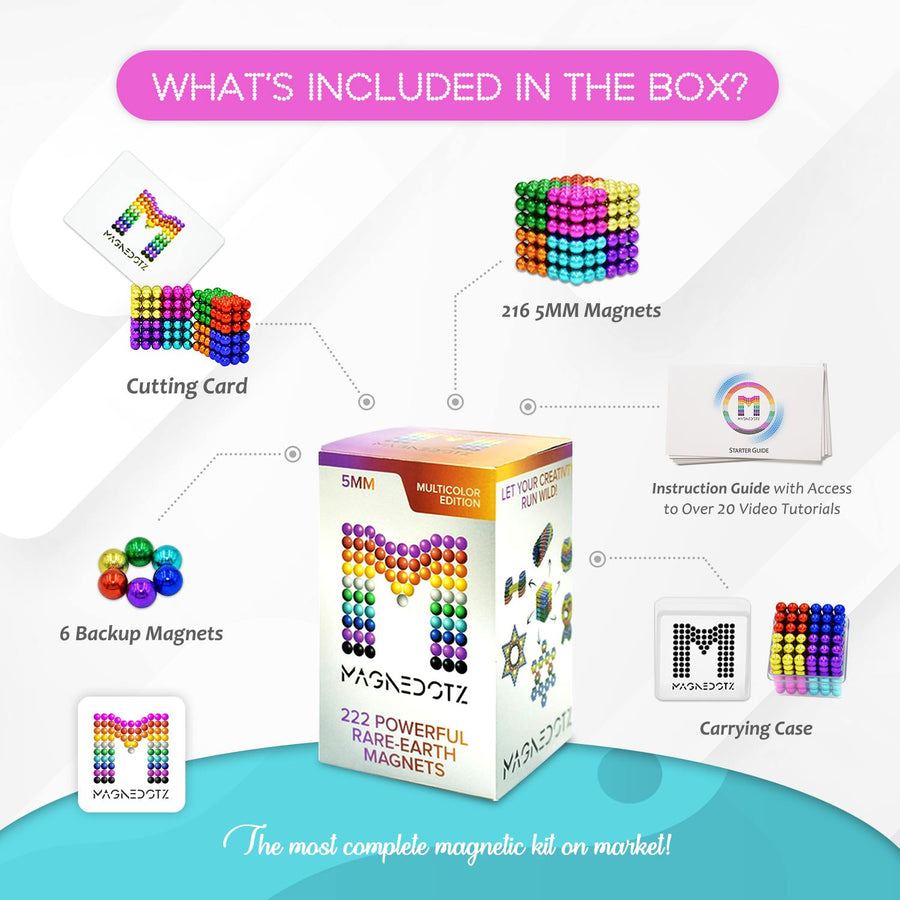 5MM 8 Color MagneDotZ magnetic balls - desktop fidget toy