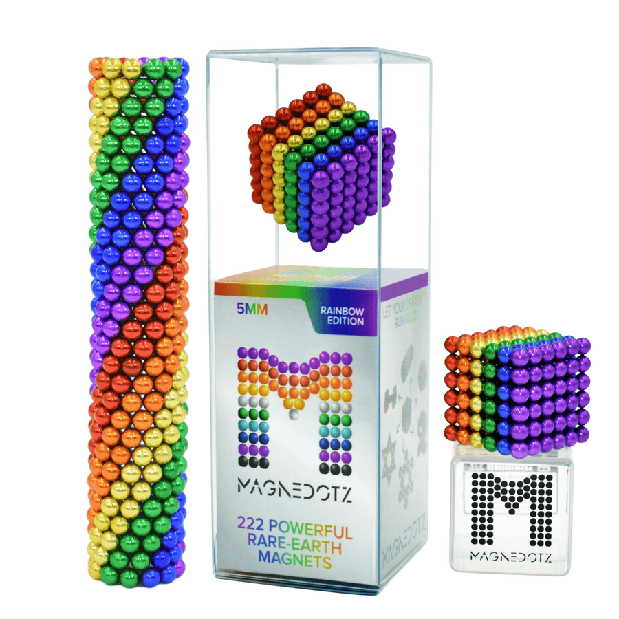 216 pcs NEOCUBE 5mm Colorful RAINBOW Magnetic Balls Neodymium Magnets  Multicolor - Rainbow