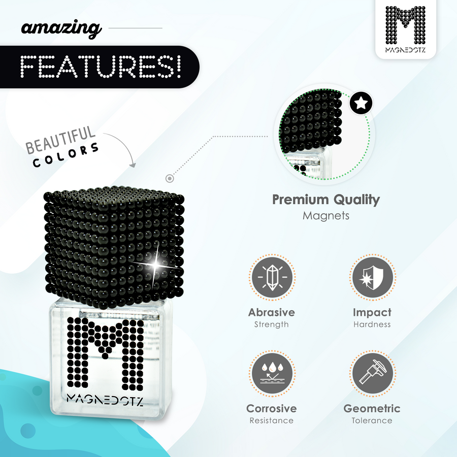 3MM Black MagneDotZ 1010 pcs