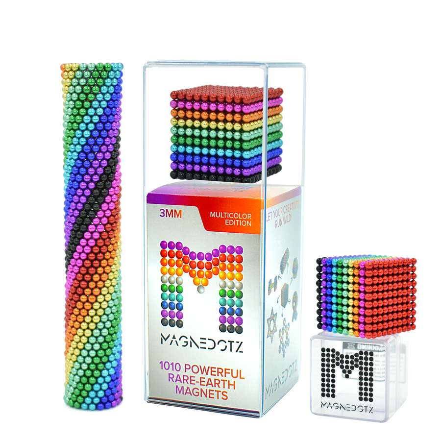 Revision Samlet berømmelse 3MM 10 Color MagneDotZ 1010 pcs magnetic balls -magnetic beads -