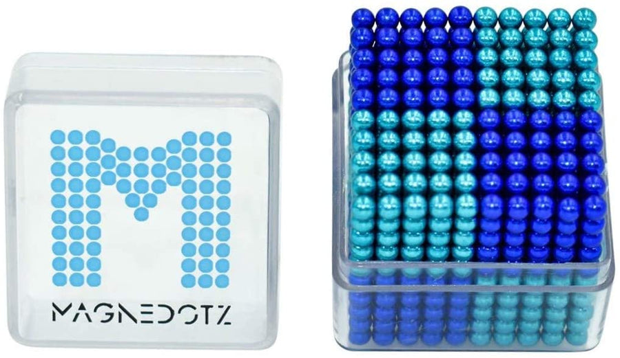 5MM Blue & Cyan MagneDotZ magnetic balls - desktop fidget toy