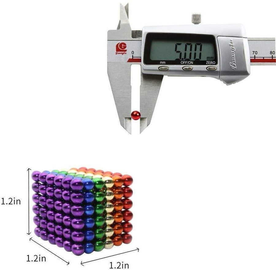 216 Set: Rainbow Neoballs 5mm Magnetic Balls Cube