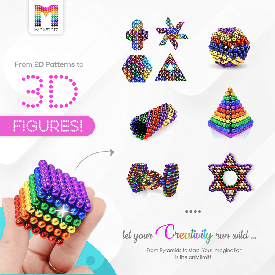 Neo Cubes 216 Pieces 5mm Magnetic Balls Rainbow Colors