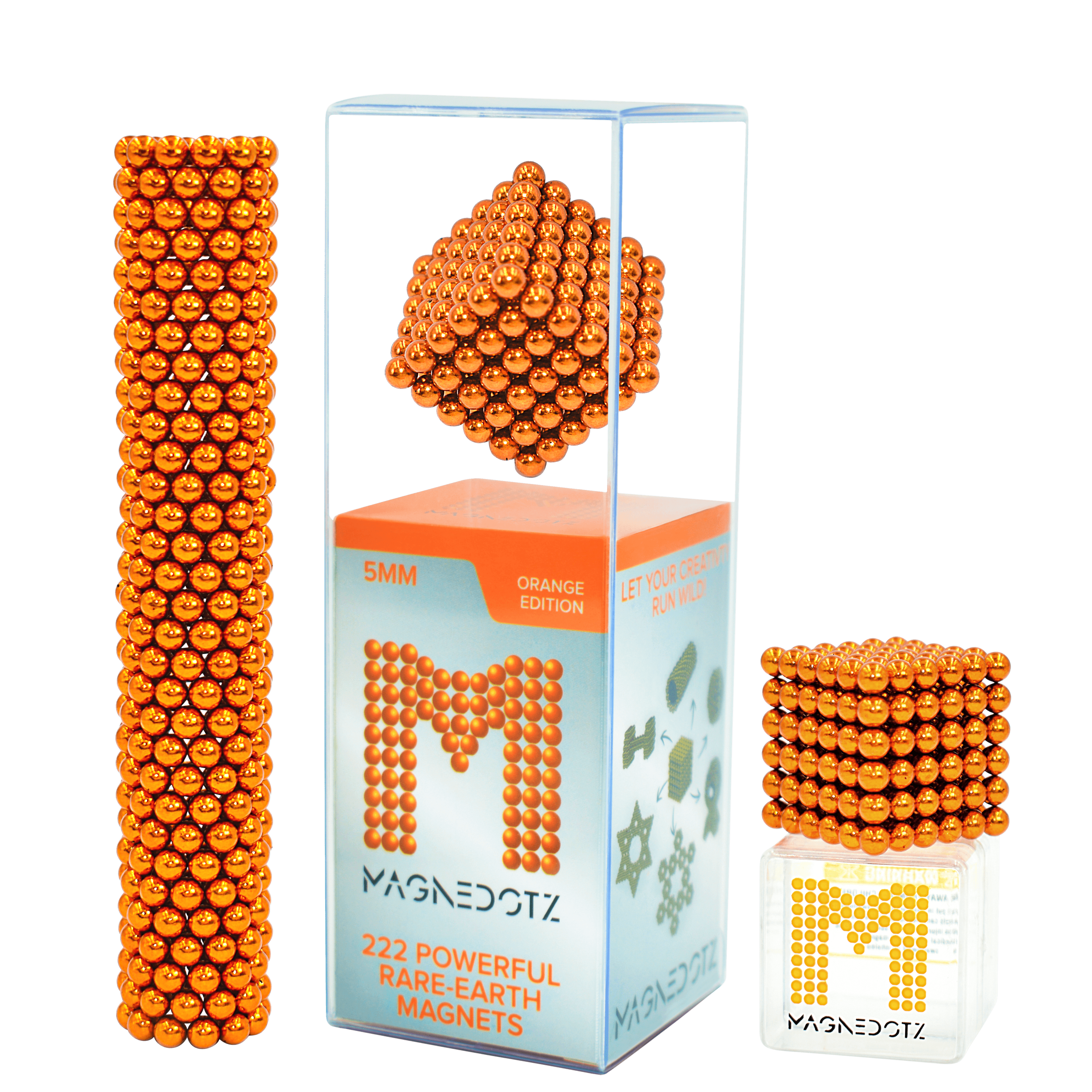5MM Orange MagneDotz magnetic balls - desktop fidget toy – MagneDotZ