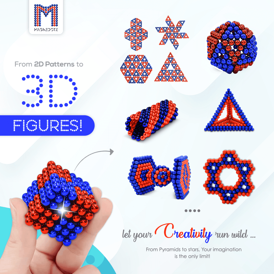 5MM Blue & Red MagneDotz